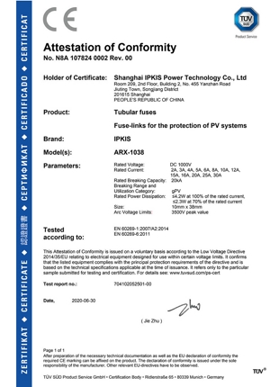 CE Certificate